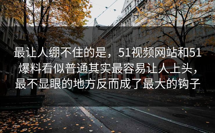 最让人绷不住的是，51视频网站和51爆料看似普通其实最容易让人上头，最不显眼的地方反而成了最大的钩子